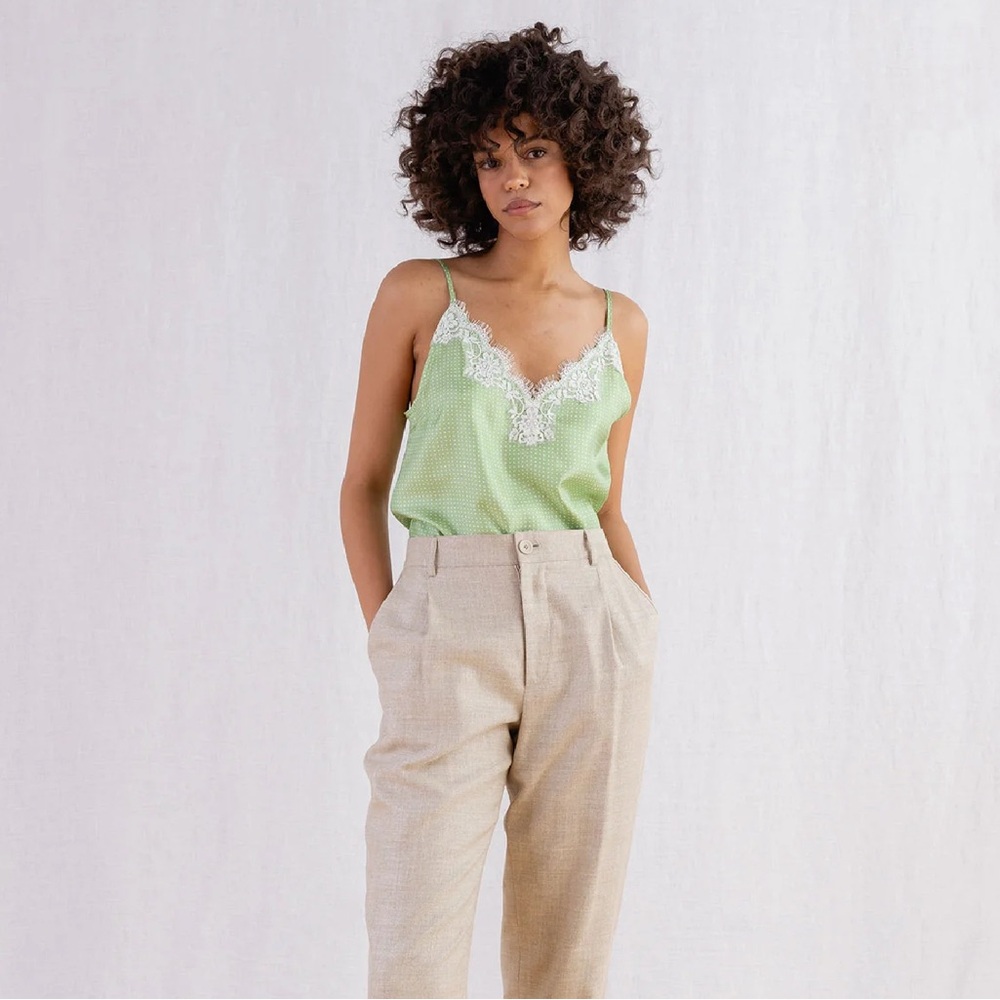 Green Lace Trim Cami Top

Green Lace Trim Cami Top